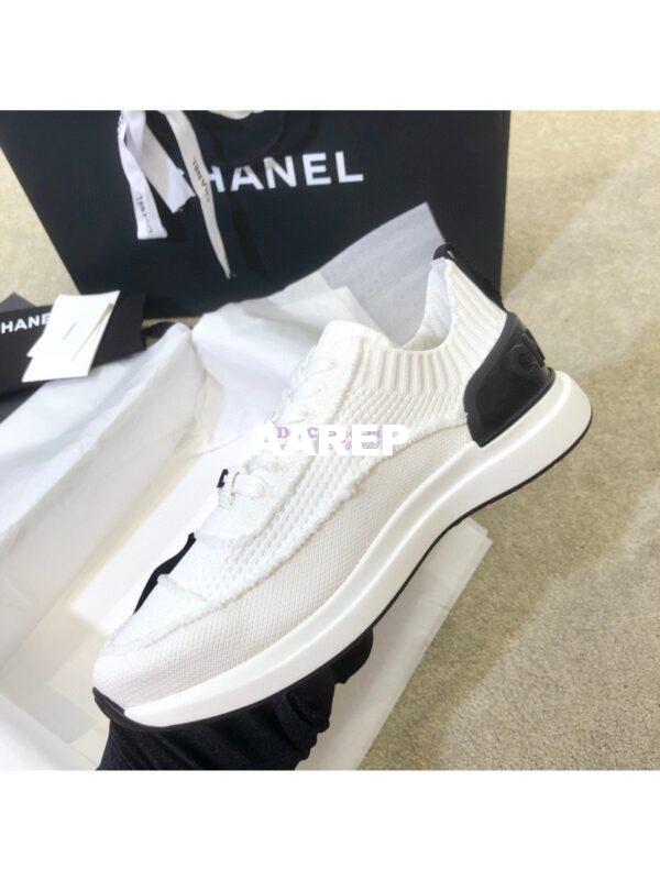Replica Chanel Trainers in Knitwear G38332 White 6