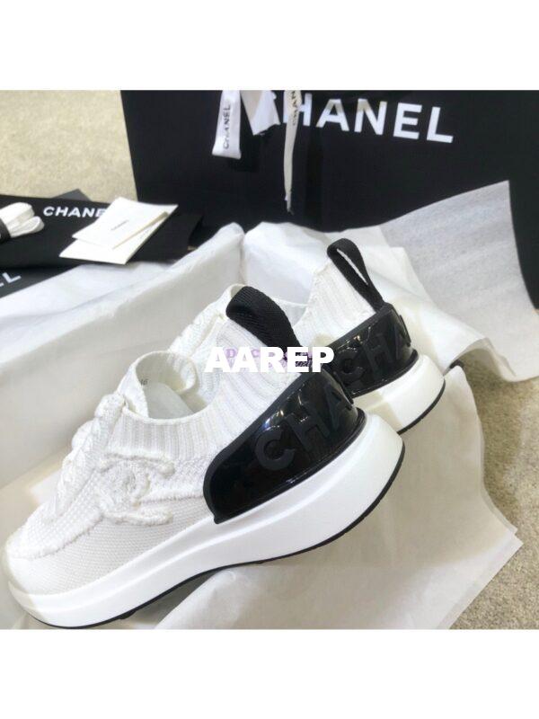 Replica Chanel Trainers in Knitwear G38332 White 7