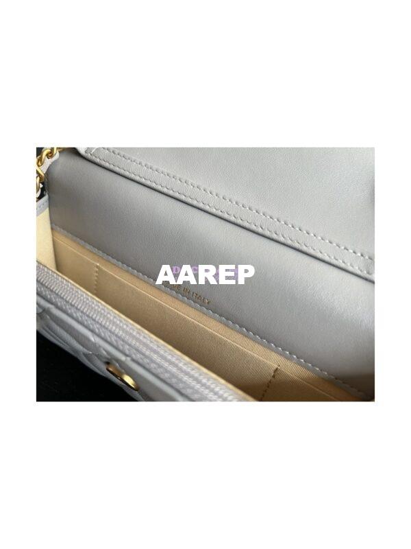 Replica Chanel 23C Wallet On Chain WOC Lambskin Bag with Charm AP3071 Grey 10