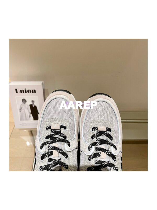 Replica Chanel Trainers Fabric & Suede Calfskin G38299 Grey & White 6