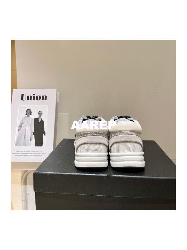 Replica Chanel Trainers Fabric & Suede Calfskin G38299 Grey & White 7