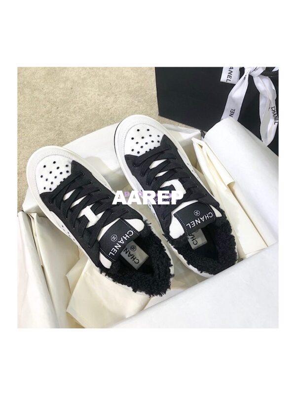Replica Chanel Trainers Fabric & Suede Calfskin G38038 White 3