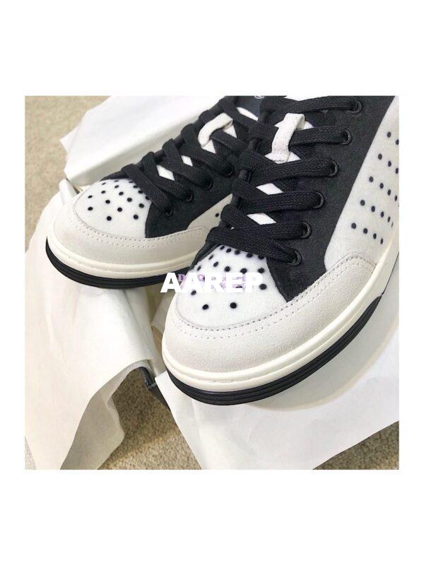 Replica Chanel Trainers Fabric & Suede Calfskin G38038 White 6