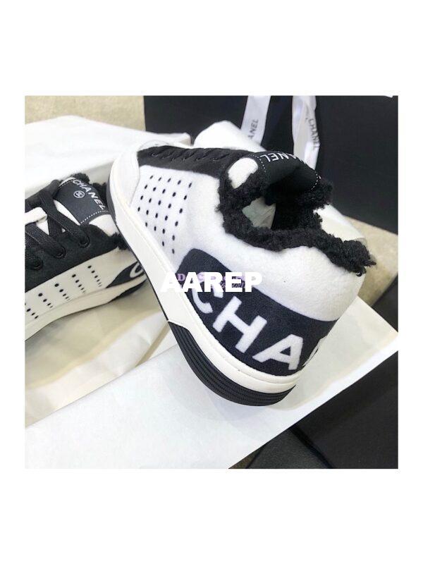 Replica Chanel Trainers Fabric & Suede Calfskin G38038 White 8