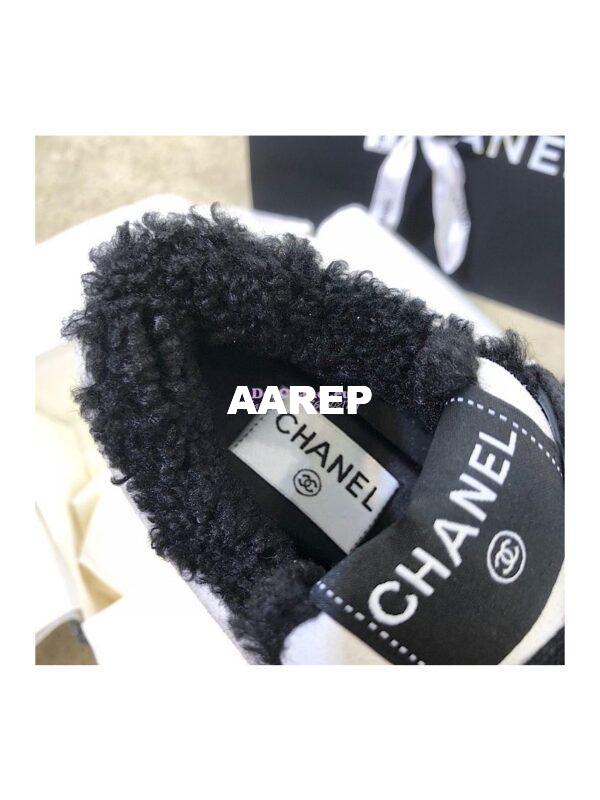 Replica Chanel Trainers Fabric & Suede Calfskin G38038 White 9