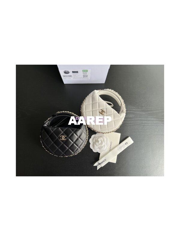 Replica Chanel Lambskin Pouch AP3095 Black