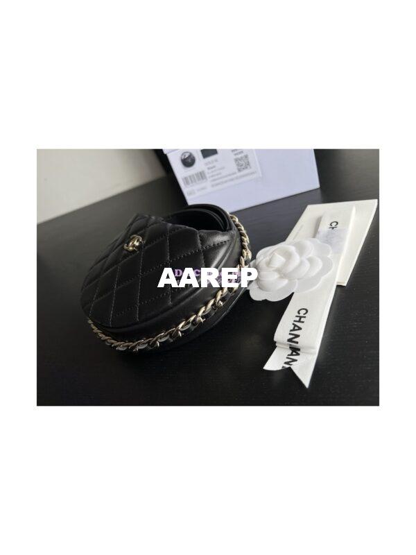 Replica Chanel Lambskin Pouch AP3095 Black 5