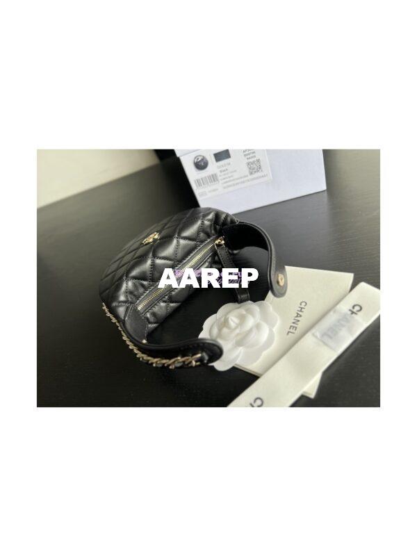 Replica Chanel Lambskin Pouch AP3095 Black 10