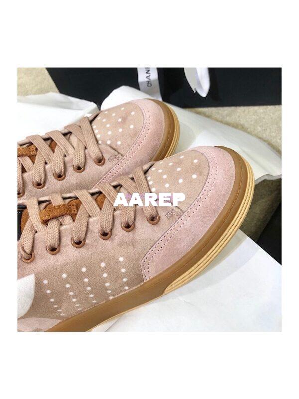 Replica Chanel Trainers Fabric & Suede Calfskin G38038 Pink 8