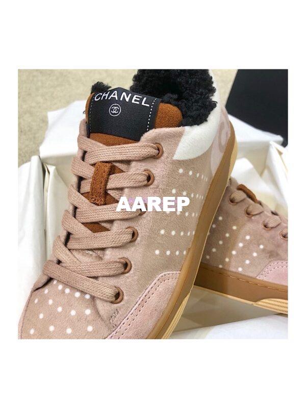 Replica Chanel Trainers Fabric & Suede Calfskin G38038 Pink 9
