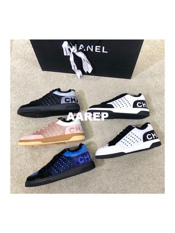 Replica Chanel Trainers Fabric & Suede Calfskin G38038 Grey