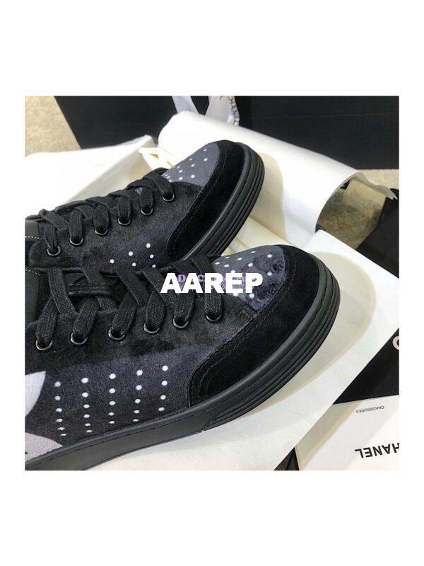 Replica Chanel Trainers Fabric & Suede Calfskin G38038 Grey 5