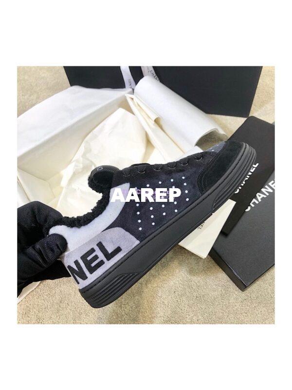 Replica Chanel Trainers Fabric & Suede Calfskin G38038 Grey 7