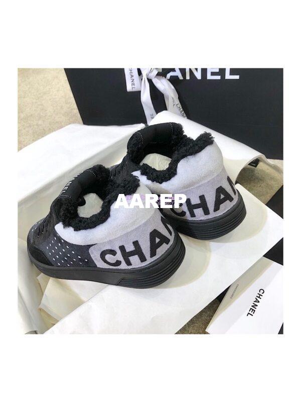 Replica Chanel Trainers Fabric & Suede Calfskin G38038 Grey 8