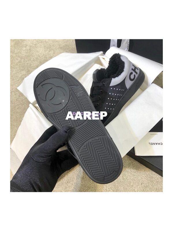 Replica Chanel Trainers Fabric & Suede Calfskin G38038 Grey 9