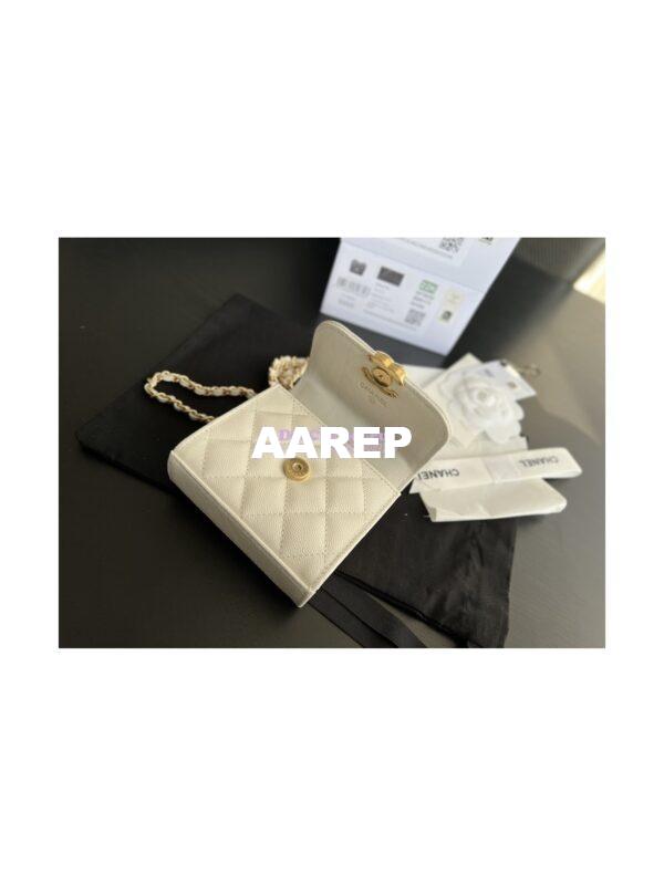 Replica Chanel Clutch With Chain Grained Calfskin AP3020 White 5