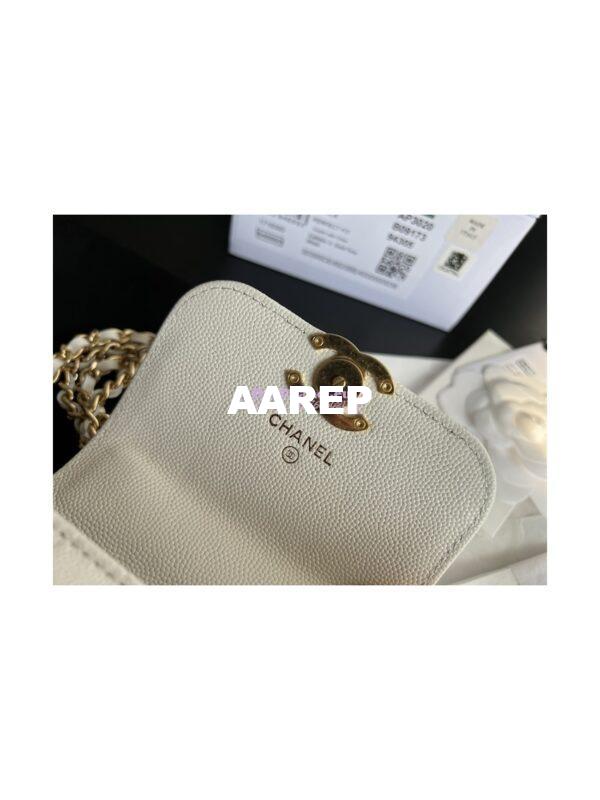 Replica Chanel Clutch With Chain Grained Calfskin AP3020 White 6