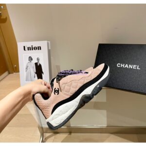 Replica Chanel Trainer Fabric & Suede Calfskin G38290 Beige 2