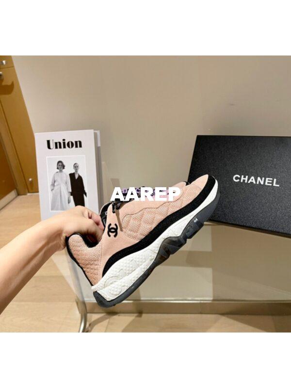 Replica Chanel Trainer Fabric & Suede Calfskin G38290 Beige 2