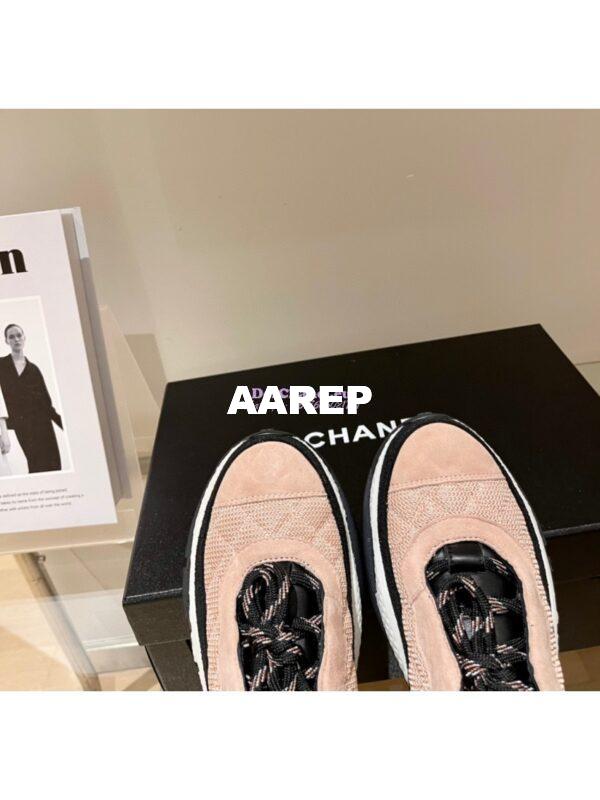 Replica Chanel Trainer Fabric & Suede Calfskin G38290 Beige 5