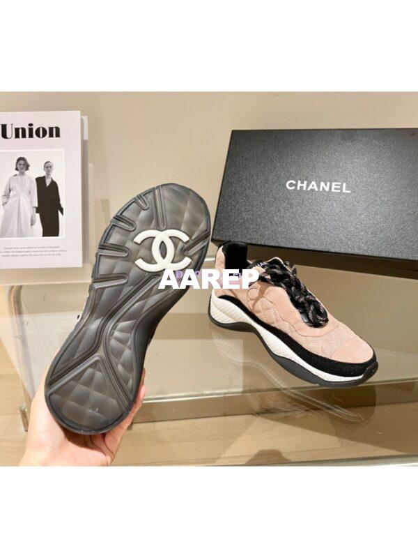 Replica Chanel Trainer Fabric & Suede Calfskin G38290 Beige 8