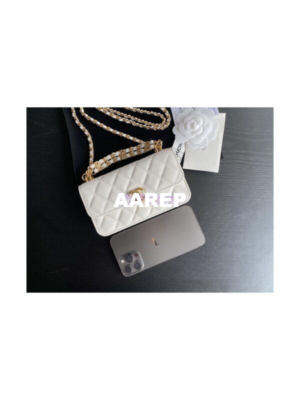 Replica Chanel Wallet On Chain Grained Calfskin AP3021 White 3