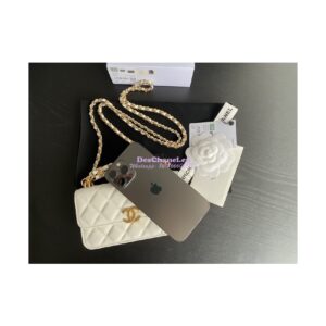 Replica Chanel Wallet On Chain Grained Calfskin AP3021 White 2