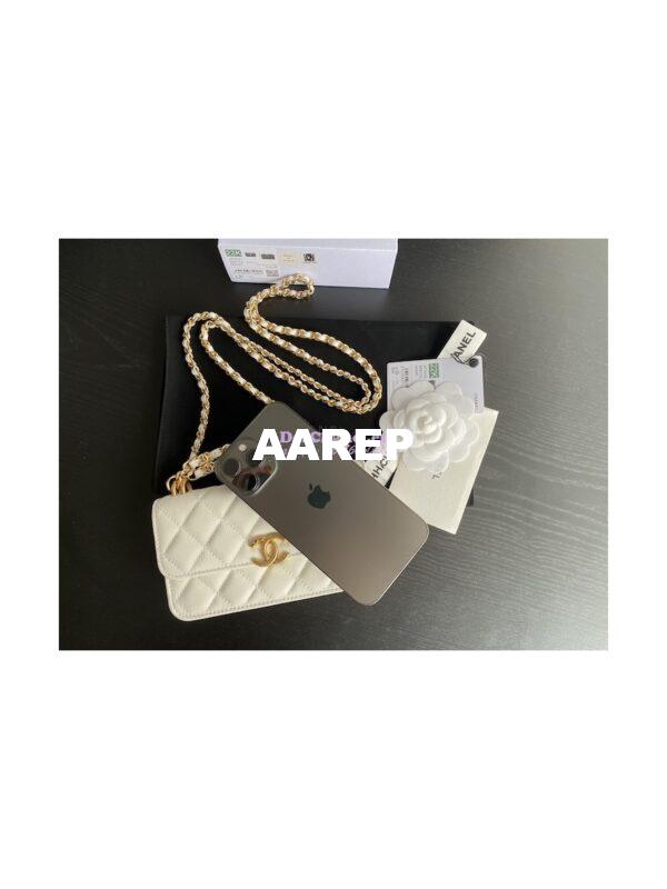 Replica Chanel Wallet On Chain Grained Calfskin AP3021 White 4