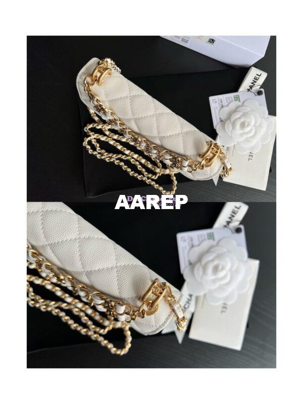 Replica Chanel Wallet On Chain Grained Calfskin AP3021 White 8