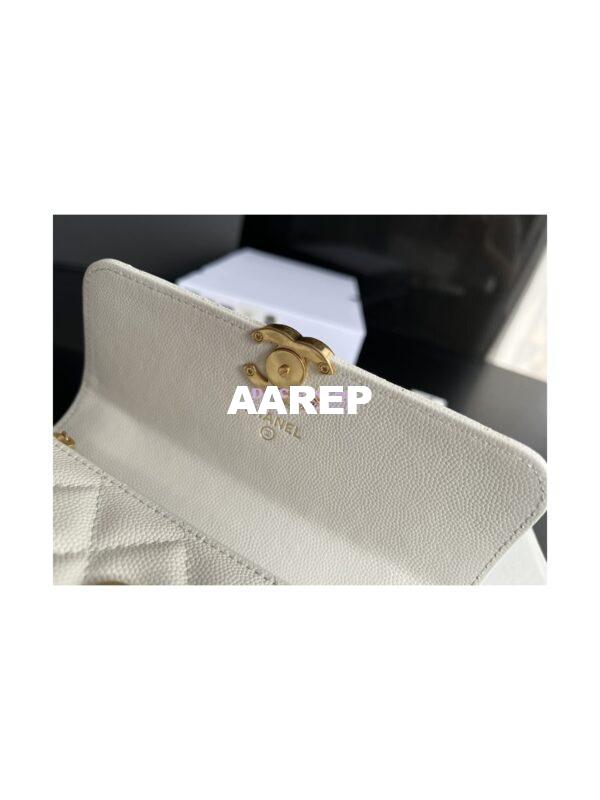 Replica Chanel Wallet On Chain Grained Calfskin AP3021 White 10