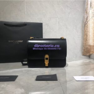 Replica Yves Saint Laurent YSL Carre Satchel In Smooth Leather 585060 Black