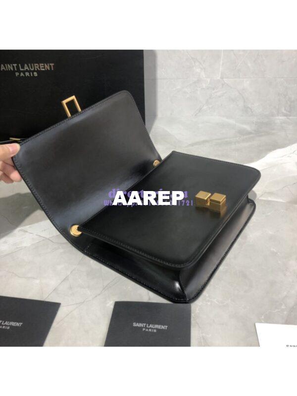 Replica Yves Saint Laurent YSL Carre Satchel In Smooth Leather 585060 Black 7