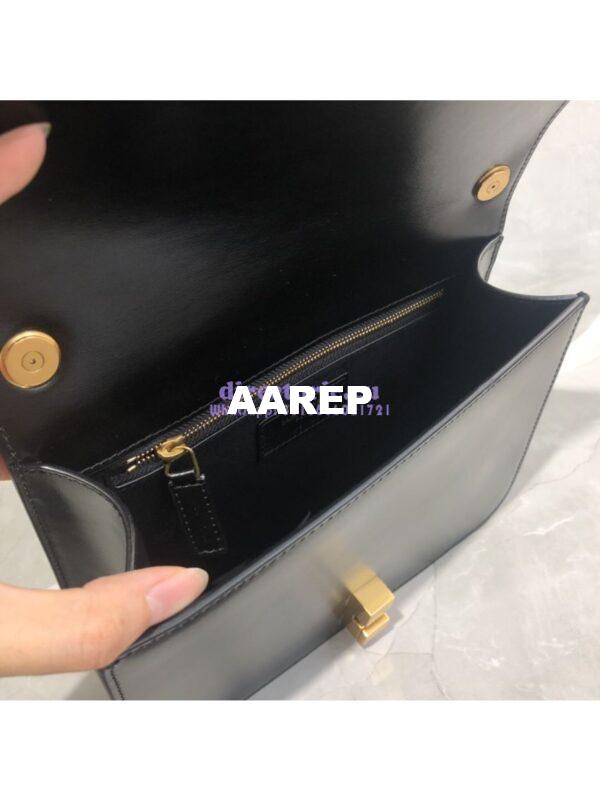 Replica Yves Saint Laurent YSL Carre Satchel In Smooth Leather 585060 Black 8