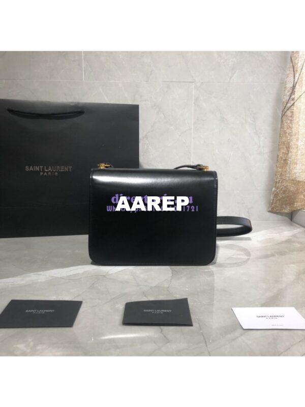 Replica Yves Saint Laurent YSL Carre Satchel In Smooth Leather 585060 Black 12
