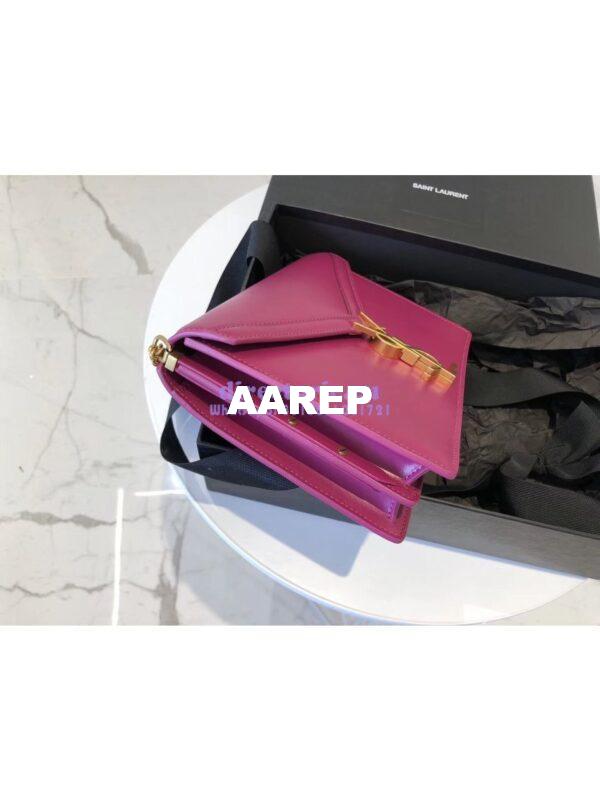 Replica YSL Saint Laurent Cassandra Monogram Clasp Bag In Smooth Leather Purple 5