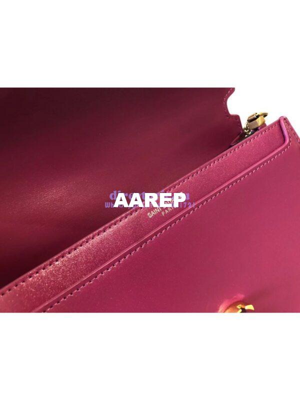 Replica YSL Saint Laurent Cassandra Monogram Clasp Bag In Smooth Leather Purple 8