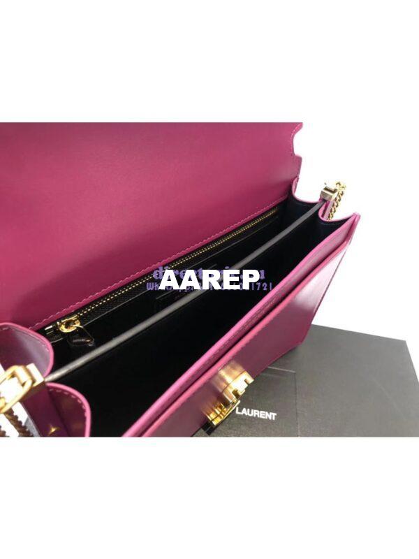 Replica YSL Saint Laurent Cassandra Monogram Clasp Bag In Smooth Leather Purple 9
