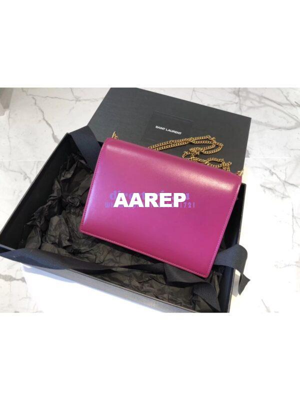 Replica YSL Saint Laurent Cassandra Monogram Clasp Bag In Smooth Leather Purple 10