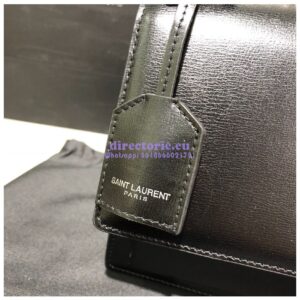 Replica YSL Saint Laurent Sunset Medium In Smooth Leather 442906 Black Silver Hardware 2