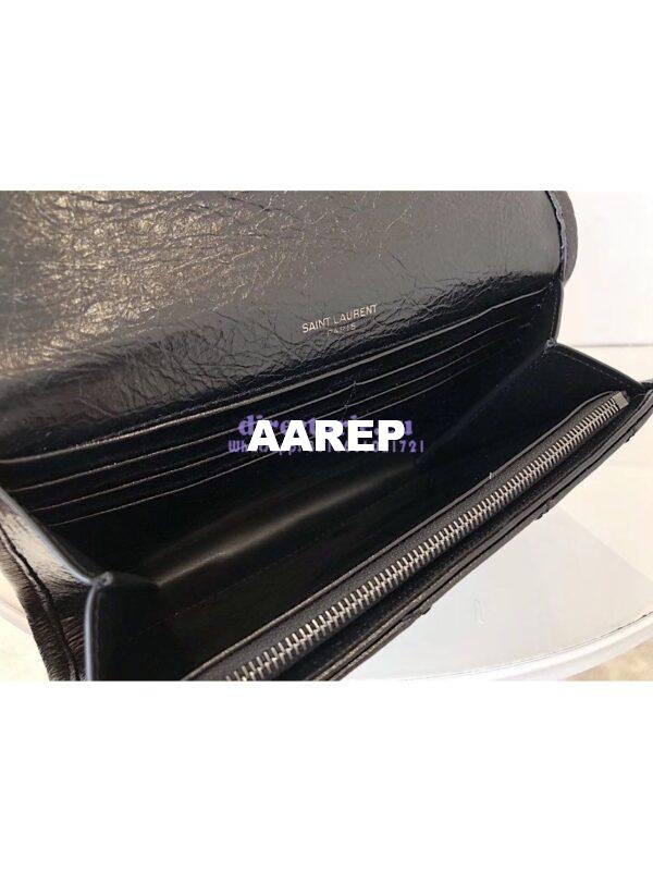 Replica YSL Saint Laurent Niki Large Wallet In Crinkled Vintage Leather 8