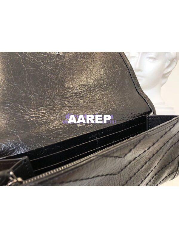 Replica YSL Saint Laurent Niki Large Wallet In Crinkled Vintage Leather 9