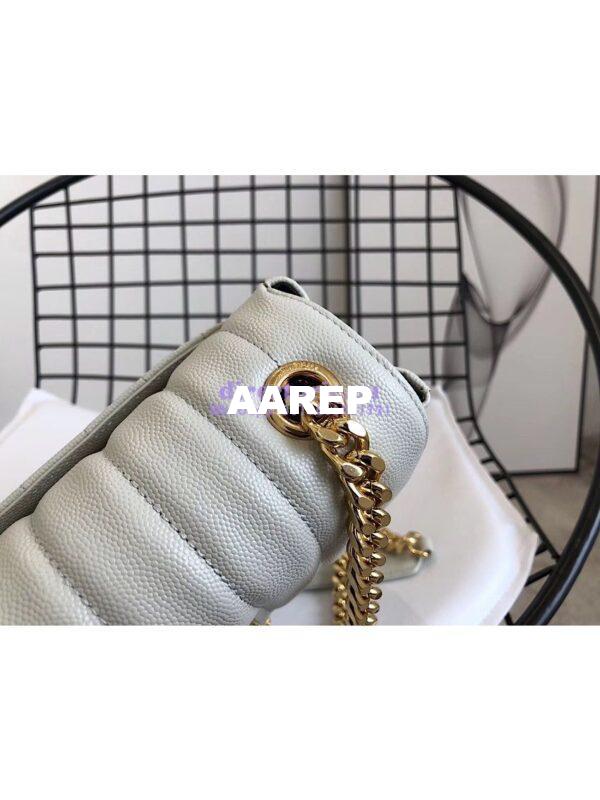 Replica YSL Saint Laurent Vicky Medium In Grain De Poudre Leather 5326121 Blanc 12