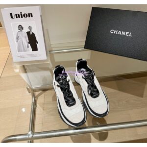 Replica Chanel Trainer Fabric & Suede Calfskin G38290 Ivory 2