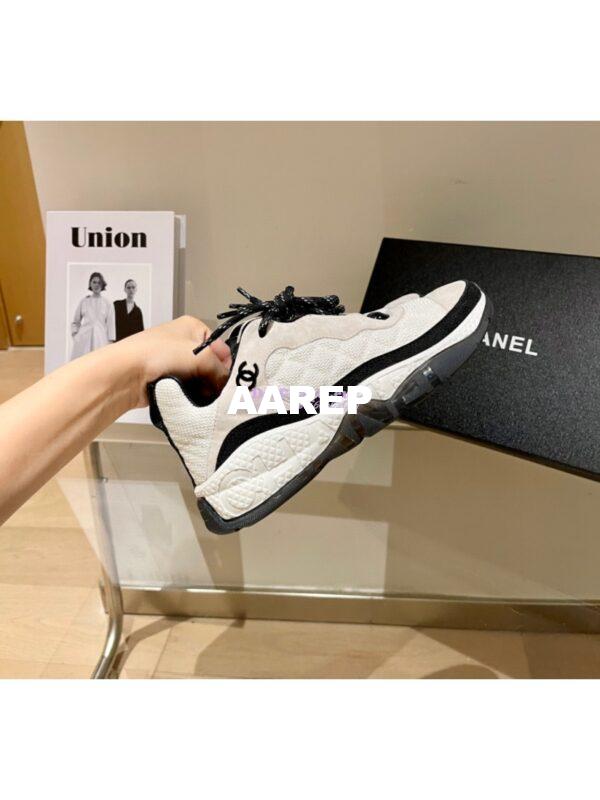 Replica Chanel Trainer Fabric & Suede Calfskin G38290 Ivory 3