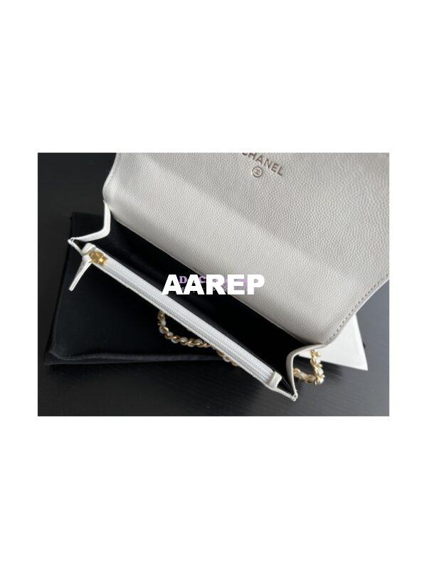 Replica Chanel Wallet On Chain Grained Calfskin AP3021 White 12