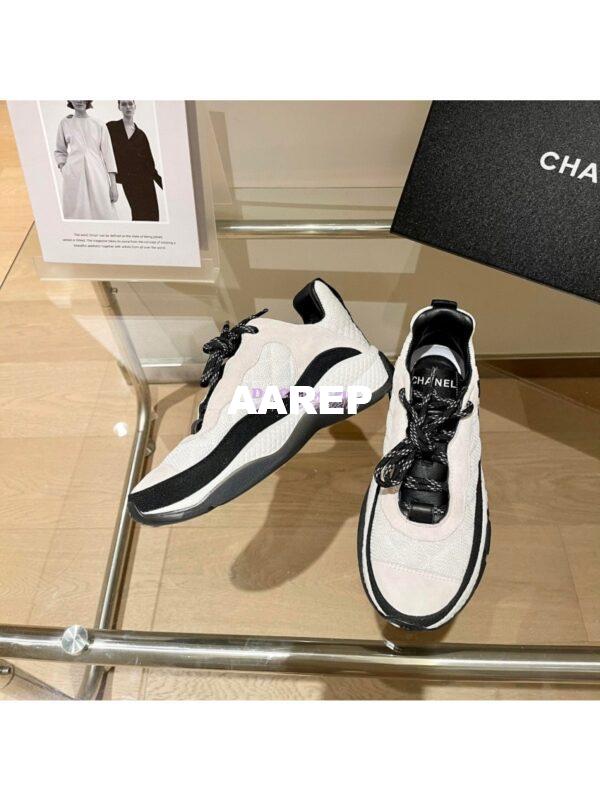 Replica Chanel Trainer Fabric & Suede Calfskin G38290 Ivory 4