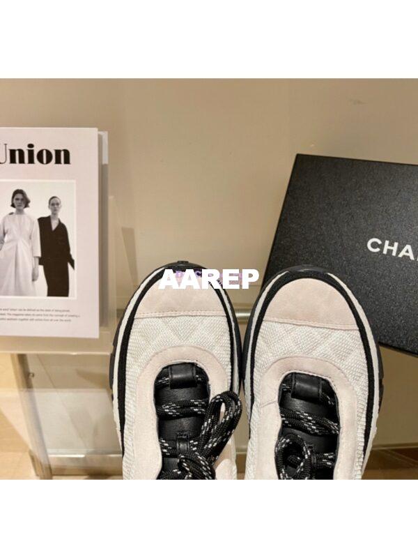 Replica Chanel Trainer Fabric & Suede Calfskin G38290 Ivory 5