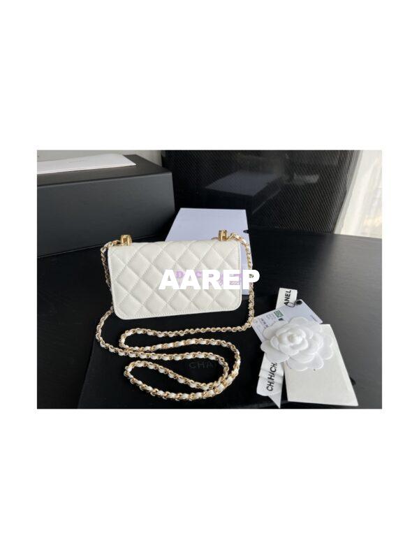 Replica Chanel Wallet On Chain Grained Calfskin AP3021 White 14