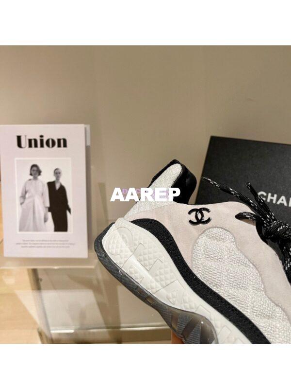 Replica Chanel Trainer Fabric & Suede Calfskin G38290 Ivory 6