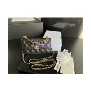 Replica Chanel Wallet On Chain Grained Calfskin AP3021 Black